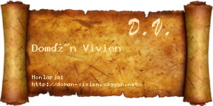 Domán Vivien névjegykártya