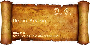 Domán Vivien névjegykártya